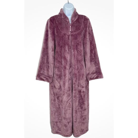 Brand New Charter Club Women's Size S Plum Purple  Super Soft Plush Teddy Robe - Picture 4 of 9